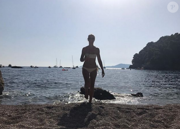 Alexandra Lamy en vacances en Italie avec sa fille Chloé Jouannet. Instagram, août 2017.