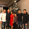 Zinédine, Véronique Zidane et leurs quatre fils Enzo, Elyaz, Theo et Luca. Janvier 2017.