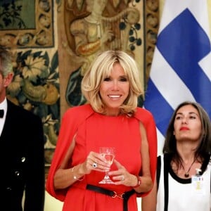 La Première Dame Brigitte Macron (Trogneux) - Dîner d'Etat en l'honneur du président de la République française et sa femme la Première Dame au Palais présidentiel d'Athènes, Grèce, le 7 septembre 2017. © Dominique Jacovides/Bestimage