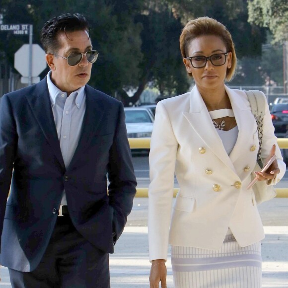 Mel B arrive au tribunal de Van Nuys quelques minutes après son ancienne nounou Lorraine Gilles le 8 septembre 2017.