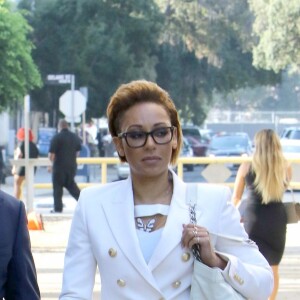 Mel B arrive au tribunal de Van Nuys quelques minutes après son ancienne nounou Lorraine Gilles le 8 septembre 2017.