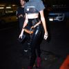 Winnie Harlow dénudée quitte le défilé Fenty Puma by Rihanna lors de la Fashion Week à New York le 10 septembre 2017.