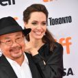 Angelina Jolie et Rithy Panh à la première de "First They Killed My Father" au Toronto International Film Festival 2017 (TIFF), le 11 septembre 2017.