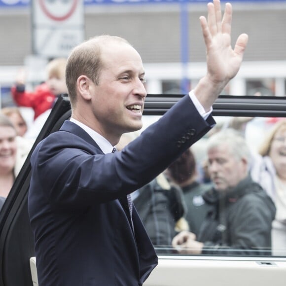 Le prince William, duc de Cambridge, en visite au "Mersey Care NHS Foundation Trust's Life Rooms" à Liverpool le 14 septembre 2017