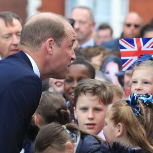 Le prince William, duc de Cambridge, en visite au "Mersey Care NHS Foundation Trust's Life Rooms" à Liverpool le 14 septembre 2017