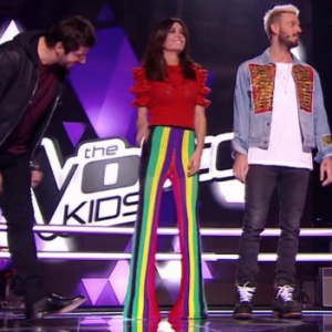 Jenifer, son look divise dans "The Voice Kids 4" le 16 septembre 2017 sur TF1.