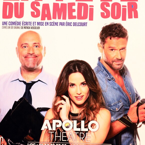 Exclusif - Patrick Veisselier, Capucine Anav, Renaud Roussel et le metteur en scène Eric Delcourt - Affiche de "La Fève du samedi soir" qui se jouera à partir du 21 septembre 2017 au Apollo Theatre à Paris. © Sebastien Valiela / Bestimage