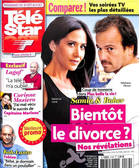 Magazine "Télé Star" en kiosques le 25 septembre 2017.