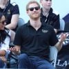 Première apparition officielle du prince Harry et sa compagne Meghan Markle dans les tribunes de la finale de tennis à la troisième édition des Invictus Games à Toronto, Ontario, Canada, le 25 septembre 2017. 