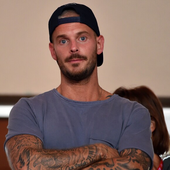 M. Pokora - People lors du match de Ligue 1 Conforama entre Monaco contre Marseille au stade Louis II à Monaco le 27 août 2017. Monaco a battu l'OM par 6 à 1. © Bruno Bebert/Bestimage