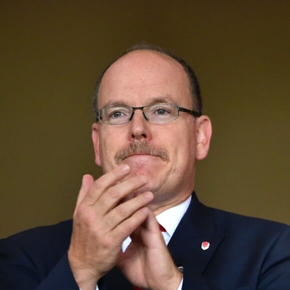 Le prince Albert II de Monaco lors du match de Ligue des Champions entre l'AS Monaco et FC Porto au Stade Louis II à Monaco, le 26 septembre 2017. © Bruno Bebert/Bestimage