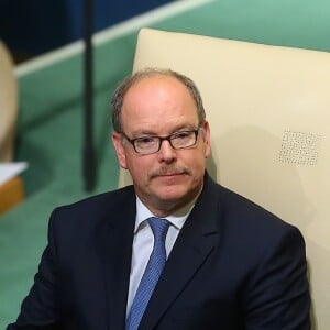 Le prince Albert II de Monaco lors de son discours devant la 72e assemblée générale des Nations unies à New York le 19 septembre 2017. © Morgan Dessales / Bestimage USA