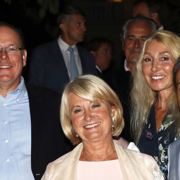 Exclusif - Kawther Al Abood, le prince Albert II de Monaco, Amaryllis Bataille, Patrick Césari (maire de Roquebrune-Cap-Martin) et sa femme, Helen Selikowitz-Modini - Inauguration de l'exposition "Art-bre" dans le cadre de la 16ème édition du "Septembre du patrimoine" à Roquebrune-Cap-Martin le 7 septembre 2017. © Claudia Albuquerque/Bestimage