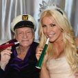 Hugh Hefner (86 ans), patron de Playboy a epousé Crystal Harris (26 ans) dans le cadre d'une ceremonie intime à la celebre Playboy Mansion a Los Angeles le 31 Decembre 2012.