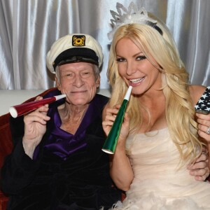 Hugh Hefner (86 ans), patron de Playboy a epousé Crystal Harris (26 ans) dans le cadre d'une ceremonie intime à la celebre Playboy Mansion a Los Angeles le 31 Decembre 2012.