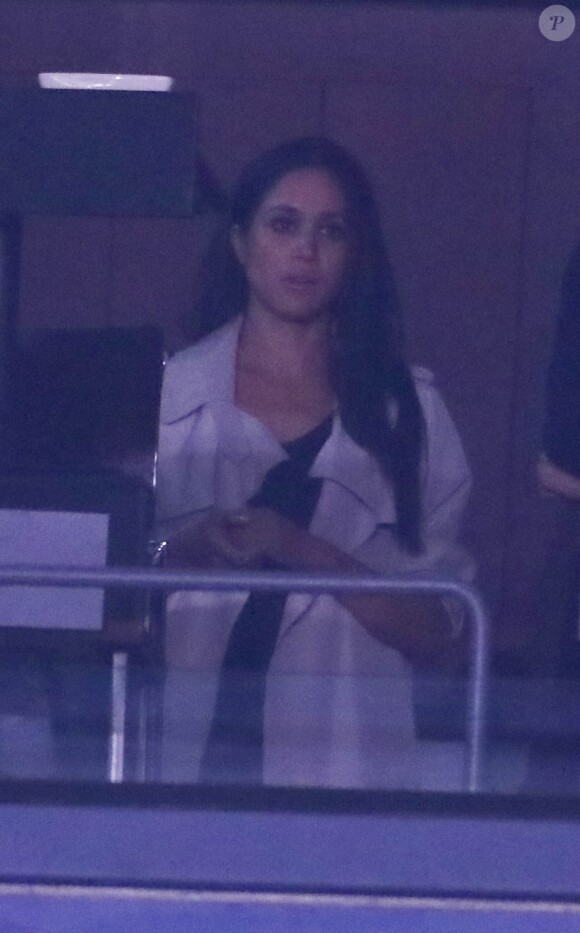 Meghan Markle dans les tribunes VIP lors de la cérémonie de clôture des Invictus Games à Toronto le 30 septembre 2017