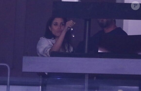 Meghan Markle dans les tribunes VIP lors de la cérémonie de clôture des Invictus Games à Toronto le 30 septembre 2017