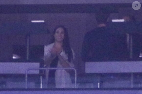 Meghan Markle dans les tribunes VIP lors de la cérémonie de clôture des Invictus Games à Toronto le 30 septembre 2017