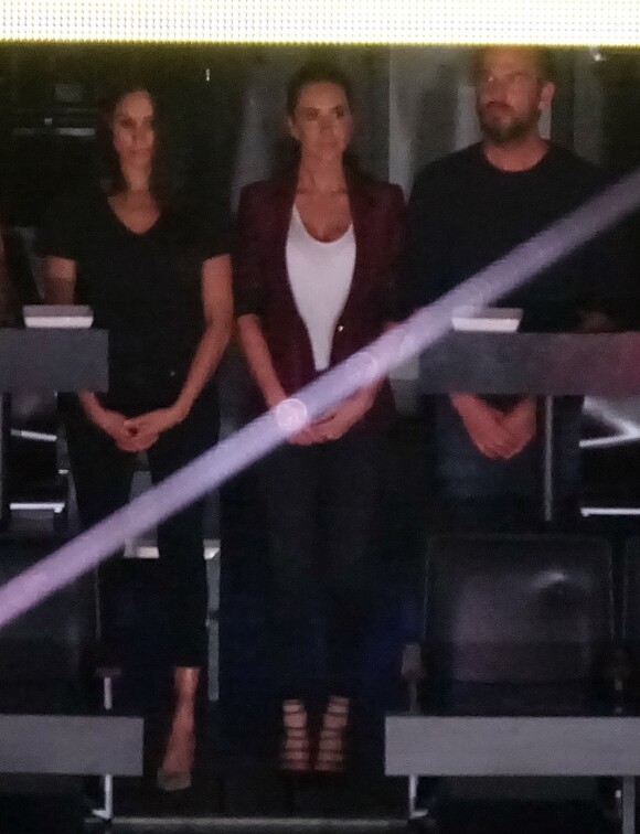 Meghan Markle assiste à la cérémonie de clôture des Invictus Games en compagnie de sa mère Doria Radland et de ses amis Jessica Mulroney et Markus Anderson à Toronto le 30 septembre 2017.