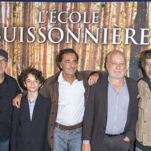 François Cluzet, Jean Scandel, Nicolas Vanier, François Berléand et Eric Elmosnino - Avant-première du film "L'école buissonnière" à l'UGC Normandie à Paris le 1er octobre 2017. © Pierre Perusseau/Bestimage01/10/2017 - Paris