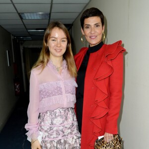 La princesse Alexandra de Hanovre et Cristina Cordula - Défilé Giambattista Valli, collection prêt-à-porter printemps-été 2018 à Paris. Le 2 octobre 2017. © CVS-Veeren / Bestimage