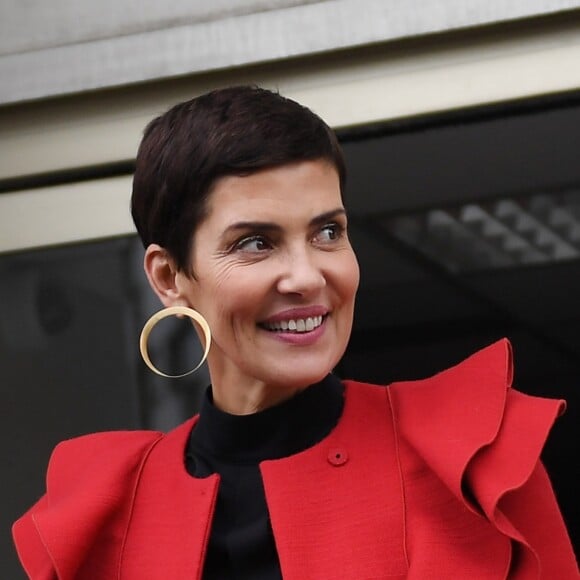 Cristina Cordula à l'issue du défilé de mode printemps-été 2018 "Giambattista Valli" à Paris le 2 octobre 2017.