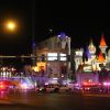 Illustrations des secours et de la sécurité après la tuerie de Las Vegas le 1er octobre 2017.