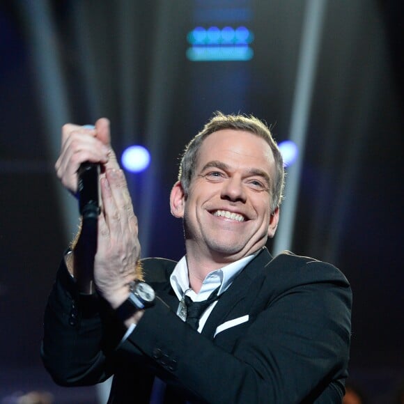 Le chanteur Garou (parrain du Télé­thon 2016) - 30ème édition du Téléthon 2016 (AFMTéléthon) à l'hippodrome de Longchamp à Paris, France, le 3 décembre 2016.© Coadic Guirec/Bestimage