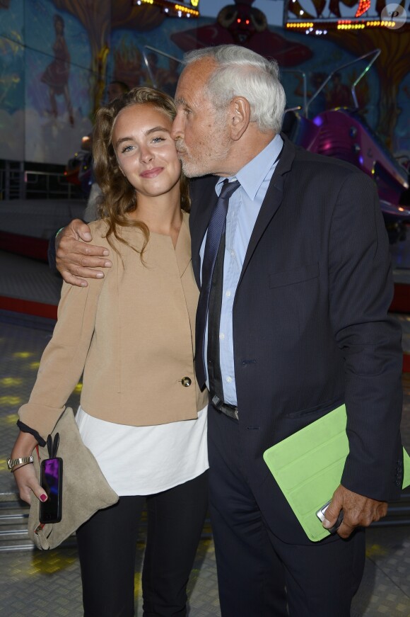 Patrice Laffont avec sa fille Mathilde Laffont - Inauguration de la Fete à " Neu Neu " à Paris Le 29 août 2014