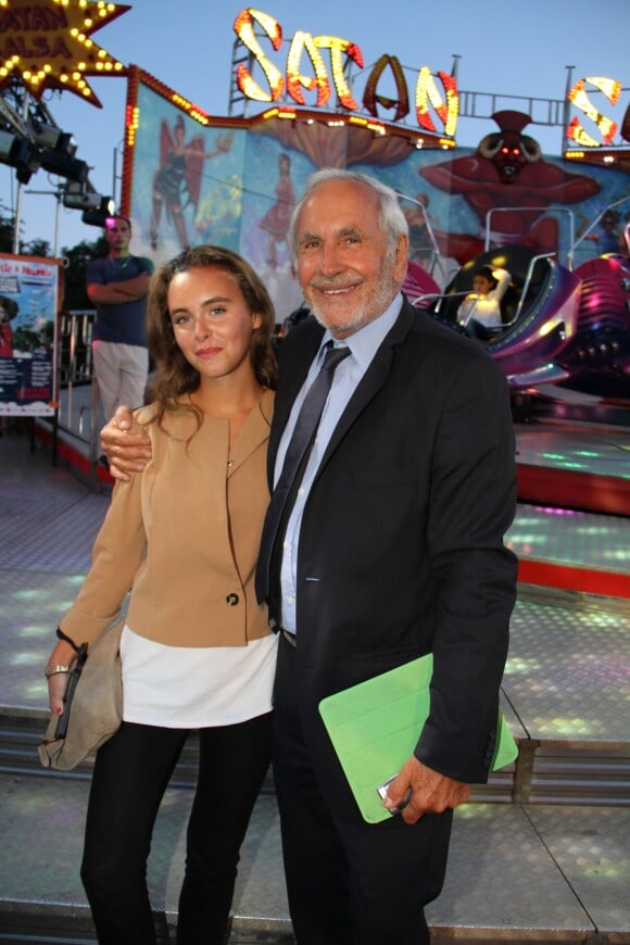 Patrice Laffont sa fille Mathilde - Soirée d'inauguration de la fête à Neuneu au profit de l'association Coeur des Anges à Paris le 29 aout 2014.