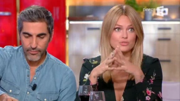 Caroline Receveur pas tendre avec la élé-réalité, le 2 octobre 2017 dans "C à vous" sur France 5.