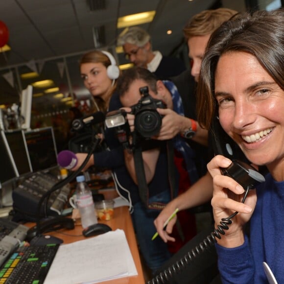 Alessandra Sublet lors de la 13ème édition du Charity Day dans la salle des marchés d'Aurel BGC dans le quartier de la Bourse à Paris le 11 septembre 2017. © Veeren / Bestimage