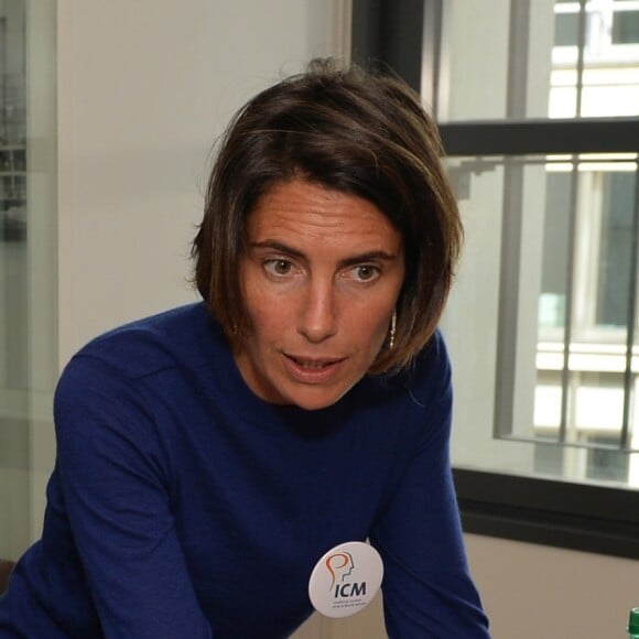 Alessandra Sublet lors de la 13ème édition du Charity Day dans la salle des marchés d'Aurel BGC dans le quartier de la Bourse à Paris le 11 septembre 2017. © Veeren / Bestimage