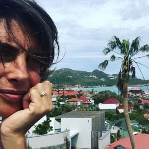 Alessandra Sublet de retour sur l'île de Saint-Barthélemy, un mois après le passage de l'ouragan Irma. Instagram, octobre 2017.