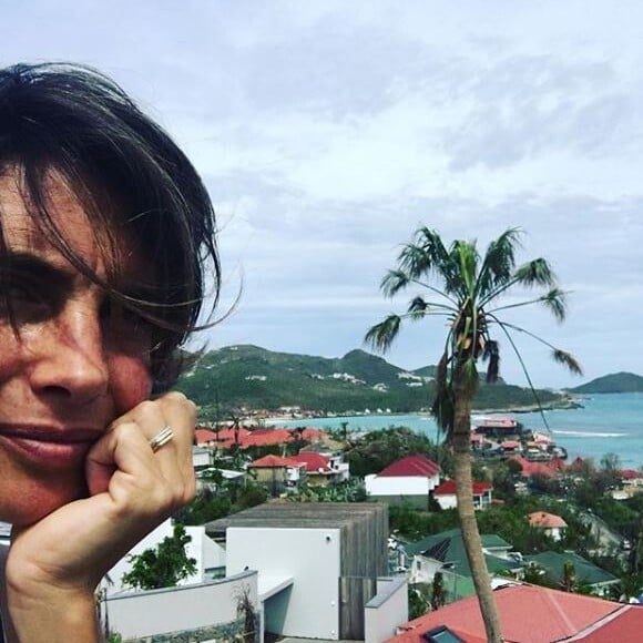 Alessandra Sublet de retour sur l'île de Saint-Barthélemy, un mois après le passage de l'ouragan Irma. Instagram, octobre 2017.