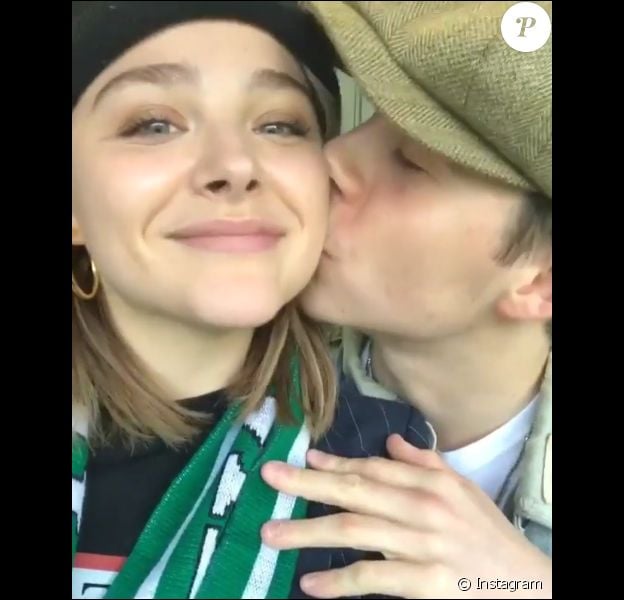 Chloe Moretz et Brooklyn Beckham à Dublin. Octobre 2017.