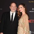 Harvey Weinstein et Georgina Chapman - Photocall de la soirée Weintstein Company et Netflix Golden Globe à l'hôtel Beverly Hilton de Los Angeles le 10 janvier 2016.
