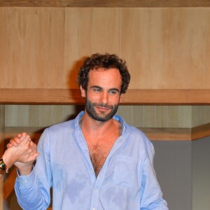 Exclusif - Amélie Etasse, Bartholomew Boutellis et Marie Fugain - Représentation de la pièce "Bouquet Final" au profit de l'association Laurette Fugain au théâtre de la Comédie Caumartin à Paris, le 12 octobre 2017. @ Coadic Guirec/Bestimage