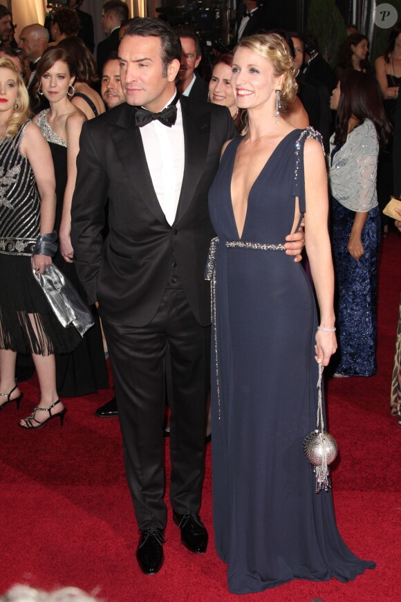 Jean Dujardin et Alexandra Lamy à la 84e édition des Oscars le 26 février 2012