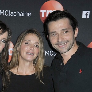 Jean-Luc Azoulay, Elsa Esnoult, Hélène Rollès et Sébastien Roch - People lors du showcase de Elsa Esnoult au Divan Du Monde à Paris, le 4 novembre 2014.