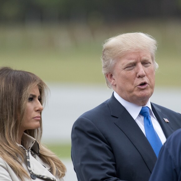 Le président Donald Trump et sa femme Melania Trump au "James J. Rowley Training Center" à Beltsville le 13 octobre 2017