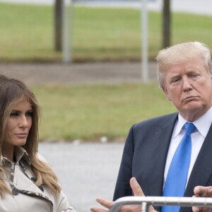 Le président Donald Trump et sa femme Melania Trump au "James J. Rowley Training Center" à Beltsville le 13 octobre 2017