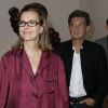 Semi-exclusif - Carole Bouquet et son compagnon Philippe Sereys de Rothschild - Pour fêter les 40 ans du Centre Pompidou, les Amis du Centre Pompidou invitent Francesco Vezzoli à investir les étages du Musée national d'art moderne pour une soirée unique en deux volets à Paris, France, le 19 octobre 2017. © Marc Ausset-Lacroix/Bestimage