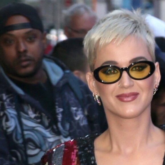 Katy Perry arrivant à l'émission "Good Morning America" à New York le 4 octobre 2017.
