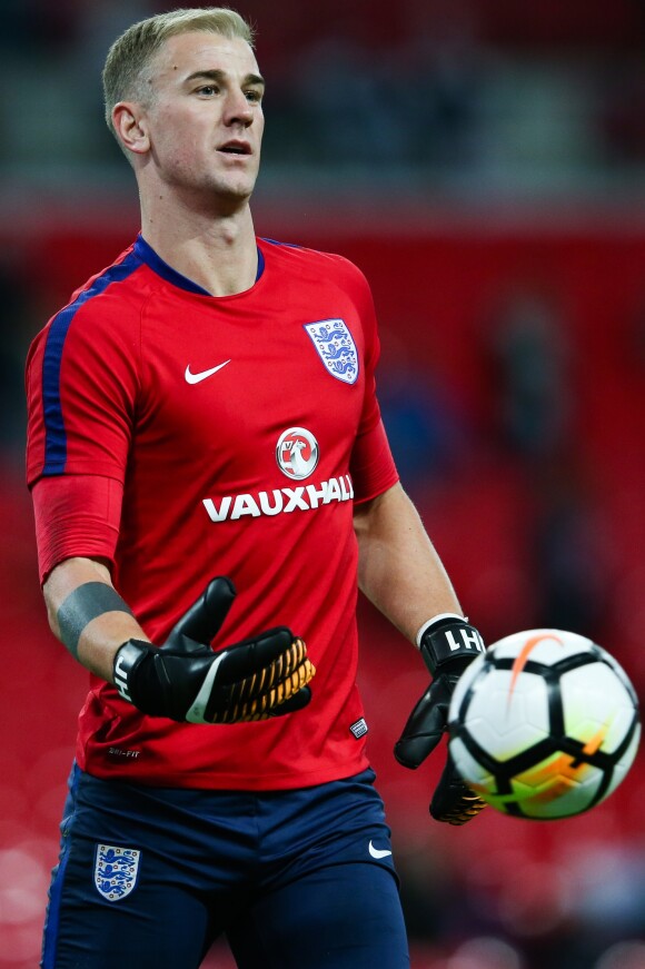 Joe Hart, gardien de l'équipe d'Angleterre, le 5 octobre 2017 à Wembley avant le match contre la Slovénie en éliminatoires de la Coupe du monde.
