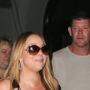 Exclusif - Mariah Carey et James Packer quittent le restaurant Craig's à West Hollywood le 7 août 2016. © CPA /Bestimage