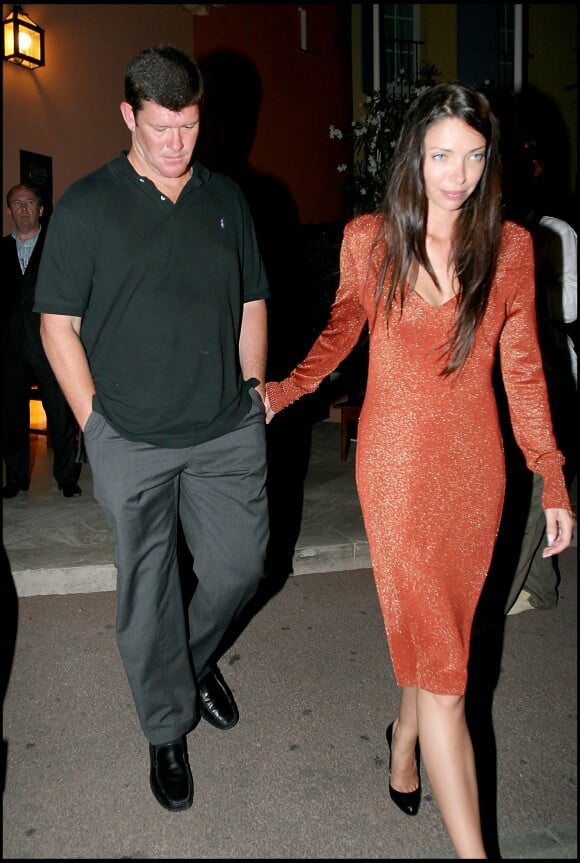 James Packer et son ex-femme Erica Baxter à Saint-Tropez, le 3 août 2008.