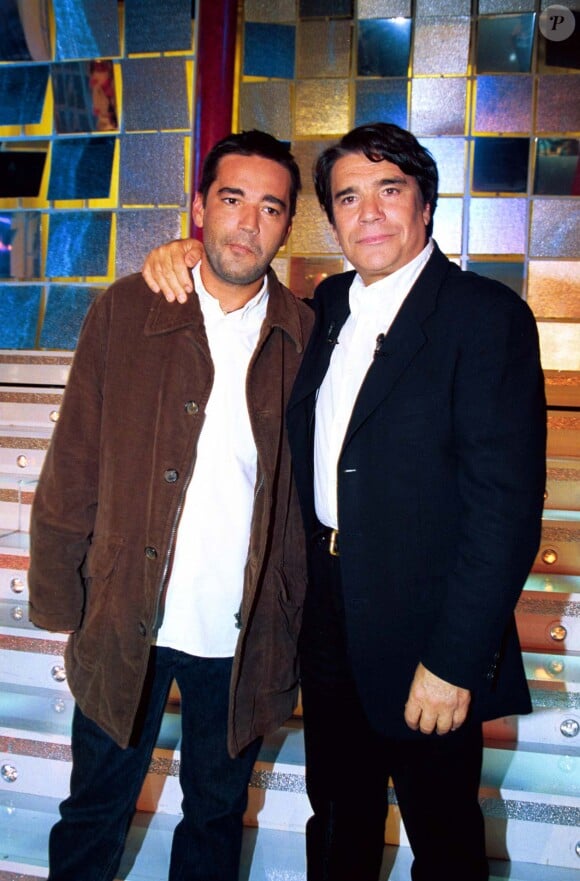 Bernard Tapie et son fils Stéphane en 1999 dans Vivement Dimanche.