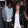 Kanye West et sa femme Kim Kardashian ont fêté l'anniversaire de Kim au restaurant Carousel à Los Angeles, le 26 octobre 2017.