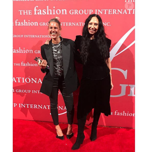Isabel Marant et Inez van Lamsveerde - 34e gala "Night of Stars'' à New York City, New York, Etats-Unis, le 26 octobre 2017. © Sonia Moskowitz/Globe Photos/Zuma Press/Bestimage